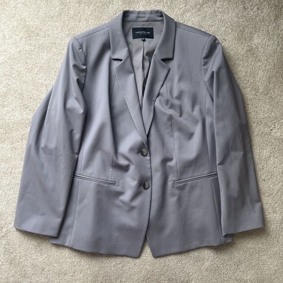 Lafayette 148 Blazer Womens 18W Wool Mauve Purple Career Classic Stretch Classic - Picture 1 of 9